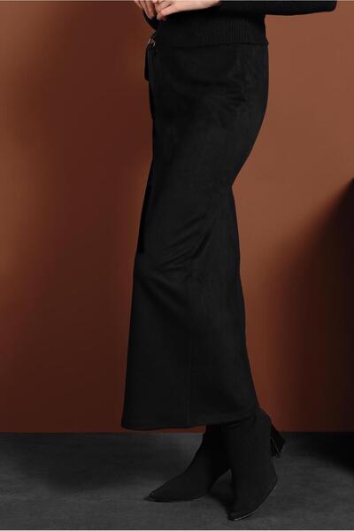 TRENDTESETTÜR High Waist Lycra Suede Skirt 6060