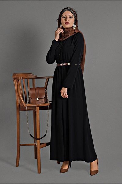 TRENDTESETTÜR T 4119 Φόρεμα με Επιτάγες, Τσέπες και Ζώνη-bzn Collection