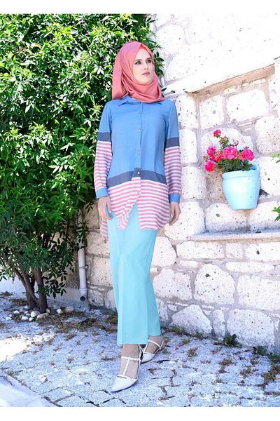 TRENDTESETTÜR Γυναικείο Μπλε (B.ΜΠΛΕ) Παντελόνι Lycra 1009