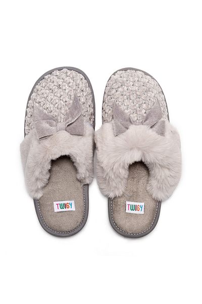 Twigy Gray Ankita Women's House Slippers - Size 36/41