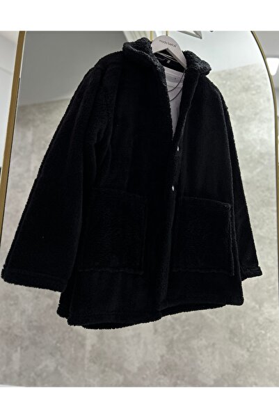 modabetce JACHETĂ DE PLUS PENTRU FEMEI OVERSIZE CU BUTONE CU BUZUUNAR DUBLE