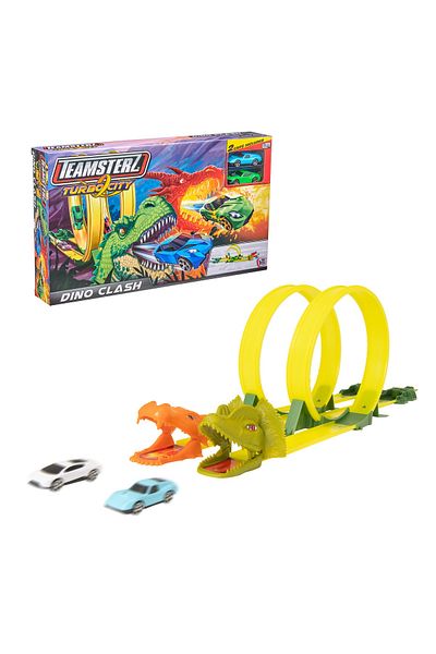 Teamsterz Turbo City Dino Clash (w/ 2 Cars)