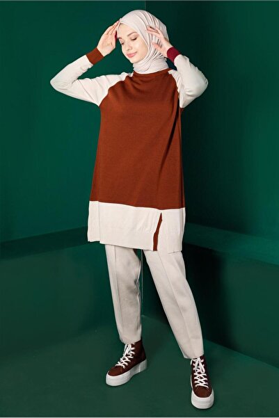 Alvina Плетена туника с цветни блокове 43168