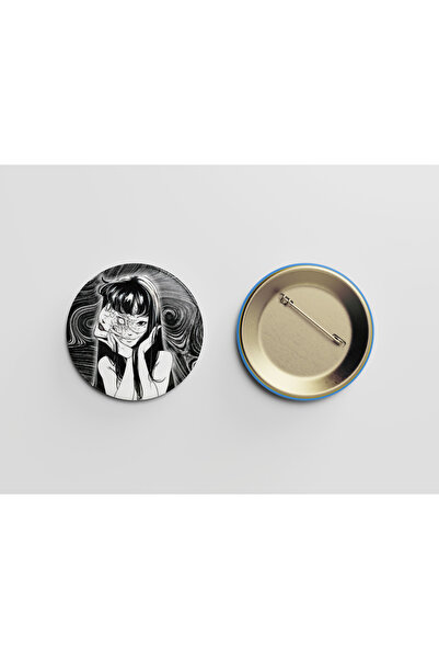 Akumastik Junji ITO Tomie Kawakami 1 adet 44mm buton rozet - anime rozet