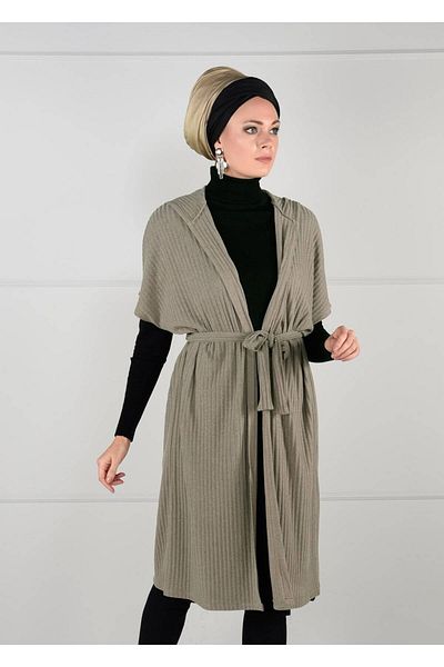 TRENDTESETTÜR Γυναικεία Ζακέτα με μανίκια βάτραχος βιζόν 71251