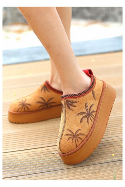 Broow Kadın Taba Mini Kalın Topuklu Bot