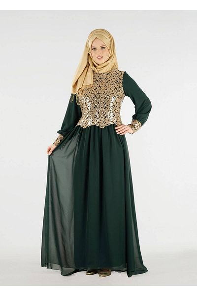 TRENDTESETTÜR T 48525 Fy Collection-Sequins Embroidered Evening Dress