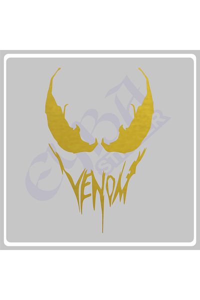 EYBA STİCKER Autocolant Venom 16x12 Cm - Mașină, Motocicletă, Cască, Laptop, Sticlă Scrisă