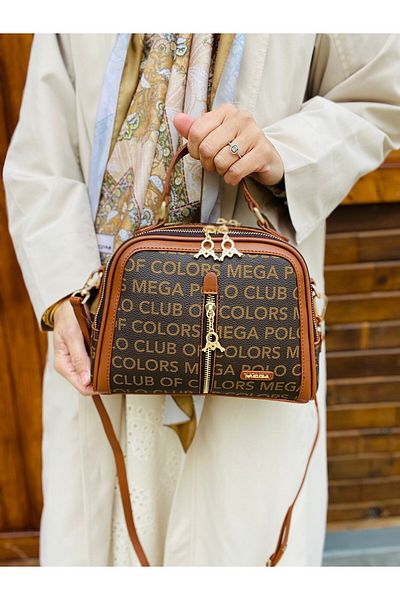 Çanta Trend Geantă pentru femei Mega Polo Club Of Colors cu 6 compartimente, cu mâner și curea de umăr reglabilă