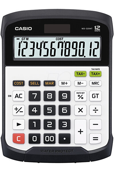 Casio Wd-320mt 12 Hane Suya-toza Dayanıklı Masa Üstü Hesap Makinesi