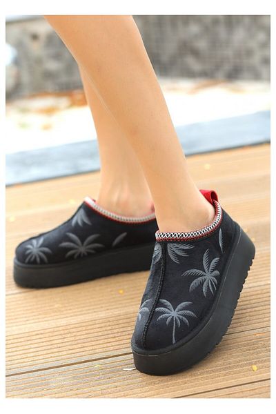 Broow Cizme NEGRE Mini pentru Femei cu Toc Gros