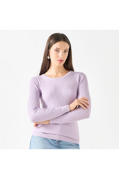 2Xtremz Textured Sweater with Round Neck and Long Sleeves