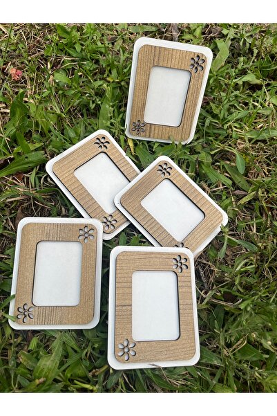 samsunlazer 5 Pieces Wooden Vesical Frame Wooden Colors Standing Shelf Tabletop