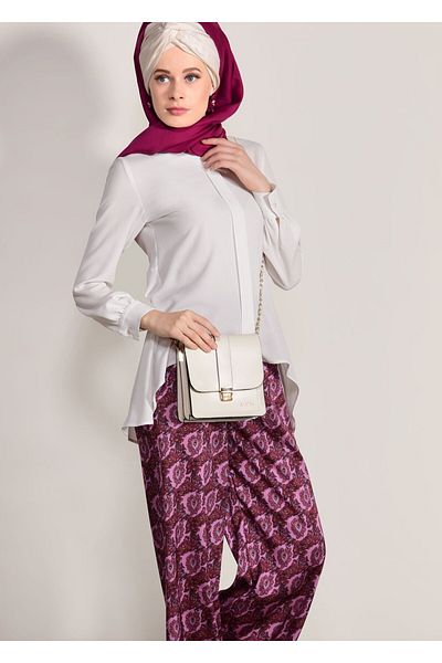 TRENDTESETTÜR Women's Pink T 90033 H Fashion-patterned Trousers