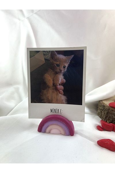 Melouro Pink Series Rainbow Note Holder, Photo and Card Holder, Note Holder Wedding Name Holder