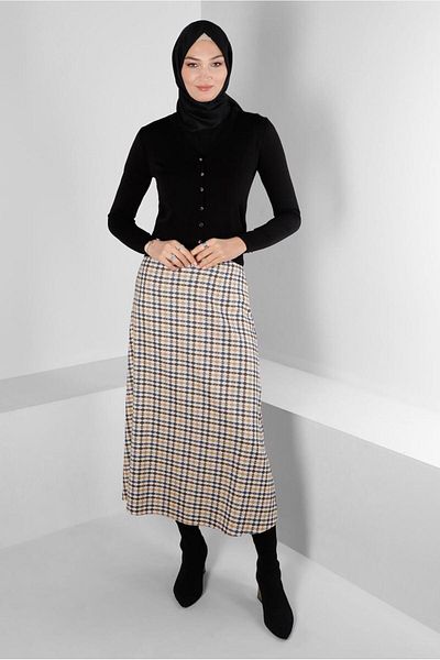 Alvina Fustă cu model în carouri 60357
