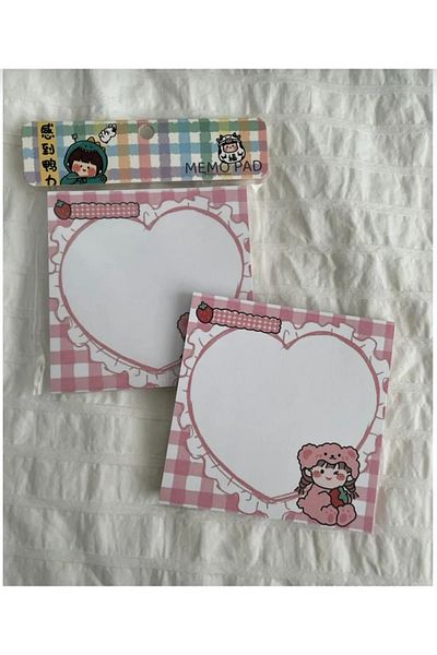 Mansura Strawberry Girl Memo Pad Square Notepad