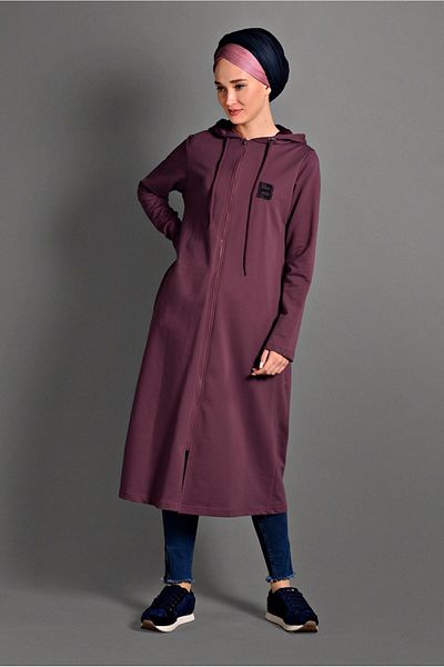 TRENDTESETTÜR Jachetă sport cu fermoar roșu Claret pentru femei T 0841