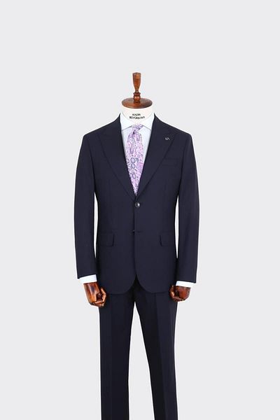Kadir Büyükkaya Swallow Collar Two Buttons Men's Suit-Kax1380S