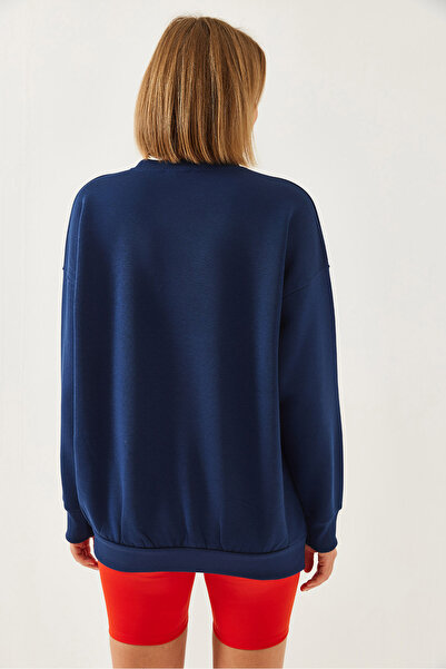 Bianco Lucci Kadın Baskılı Üç İplik Şardonlu Sweatshirt 85001046