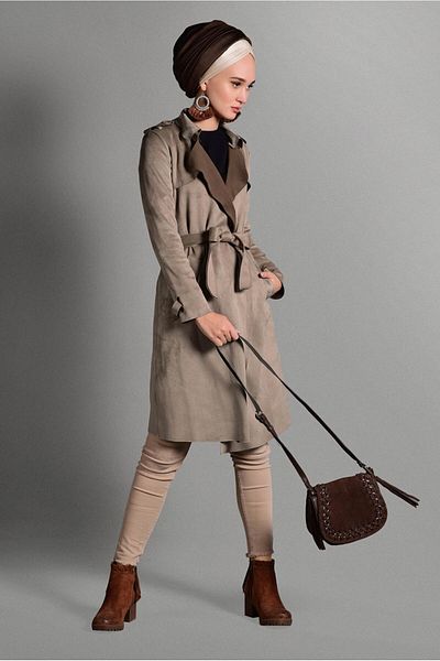 TRENDTESETTÜR Γυναικείο Μπεζ (STONE) Classic Cut Suede Jacket 673