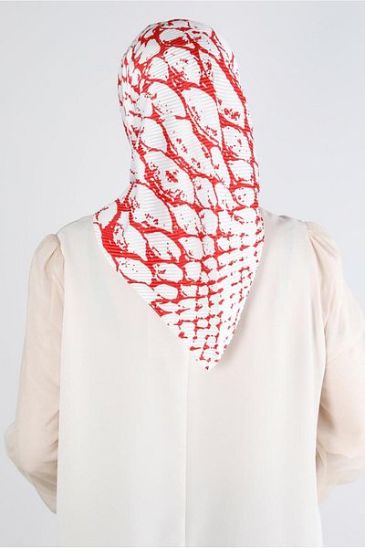 Alvina Alvina 8211 Model Snake Pattern Pleated Scarf