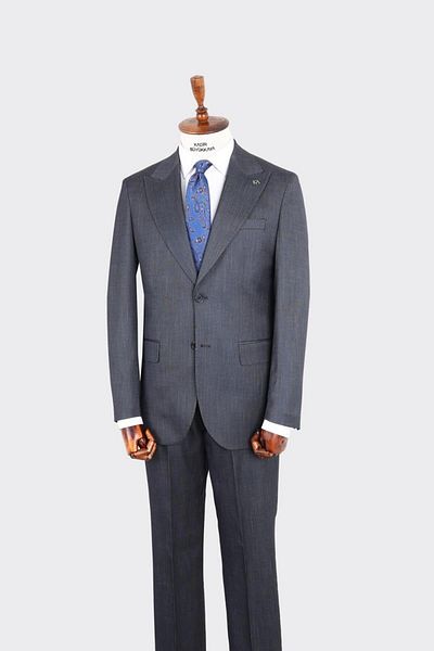 Kadir Büyükkaya Swallow Collar Two Buttons Men's Suit-Kax1363S