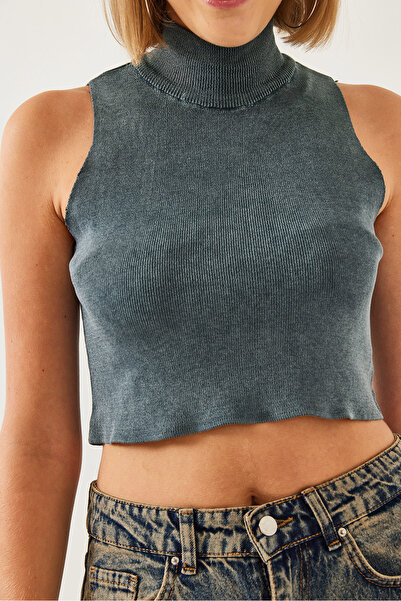 Bianco Lucci Tricotaj de damă Crop Bluz 20246055