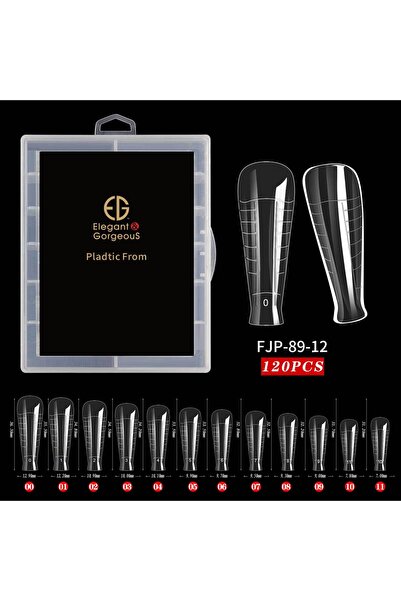 Venalisa Polyjel Kalıp Tips Polijel Polygel Üst Form 12 Farklı Boy 120 Adet J...