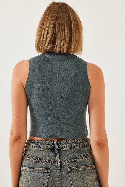 Bianco Lucci Tricotaj de damă Crop Bluz 20246055