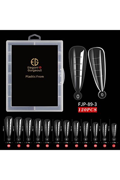 Venalisa Polyjel Kalıp Tips Polijel Polygel Üst Form 12 Farklı Boy 120 Adet Jm-03