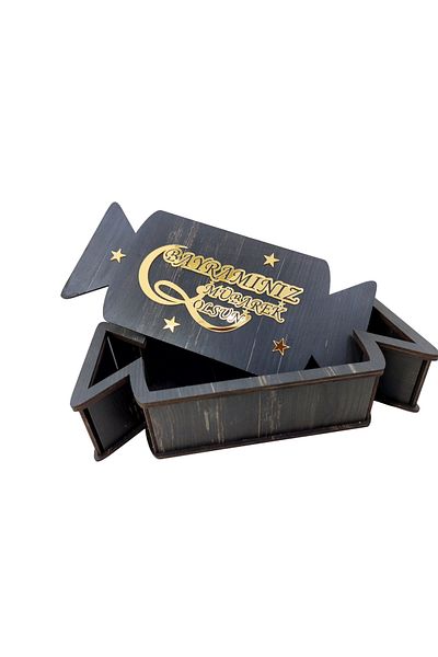 şamaksesuar Candy for the Eid, Chocolate Happy Holidays Decoration Candy Box with Turkish Text
