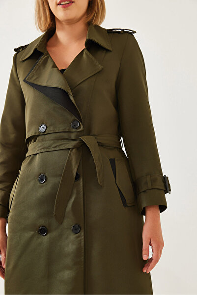 Bianco Lucci Kadın Garni Rüzgarlık Detay Kapaklı Trençkot 2488 60261003