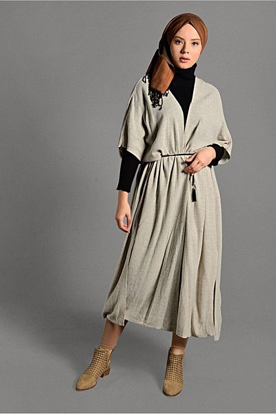 TRENDTESETTÜR Γυναικεία Μπεζ Ζακέτα Casual 9130