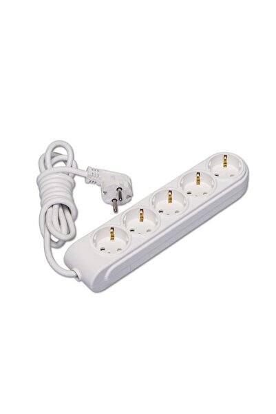 MAKEL Yeni Nesil Çocuk Korumalı Beşli Topraklı Grup Priz 2 Metre Kablolu