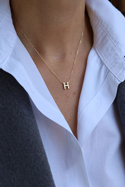 Yenigün Kuyumculuk 14 Ayar Altın H Harfli Kolye