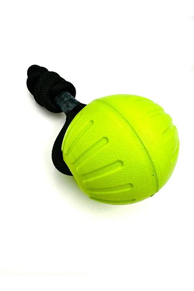 Tasma Market Green Waterproof Dog Training Ball Toy with Handle 9cm
