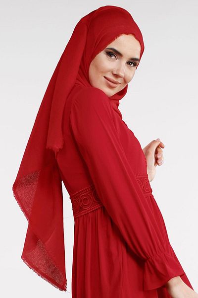 TRENDTESETTÜR Women's Red Skirt Flounce Dress 7523