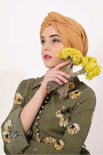 TRENDTESETTÜR Γυναικείο φόρεμα με φλοράλ σχέδιο Khaki T 59181
