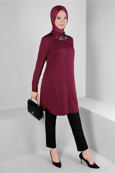 Alvina HIDDEN BUTTONED SIDE SLIT TUNIC 43667