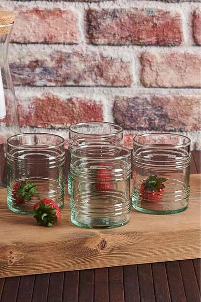 Paşabahçe 420370   Aware Tin Can 280 ml Glass Set of 4 Water Soft Drink Glasses