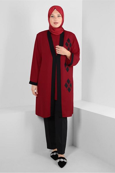 Alvina GEOMETRIC PATTERNED DOUBLE TUNIC SET 20388