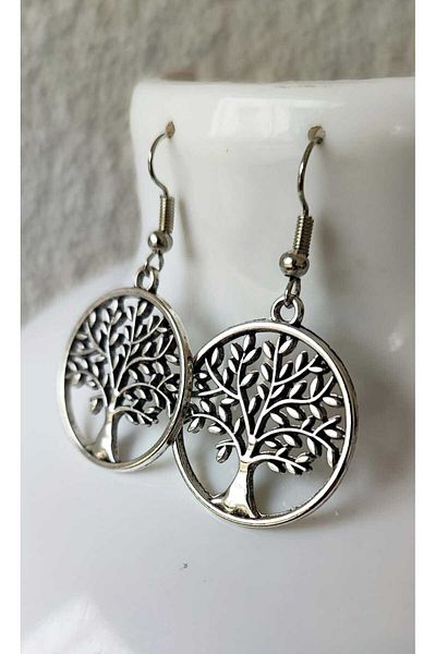 NHOUSE Tree of Life Model, Dangle / Retro Earrings