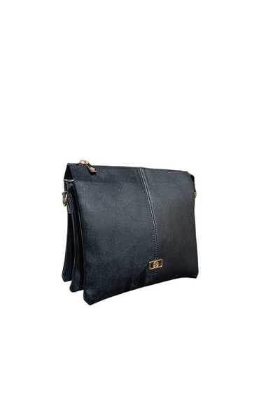 Senna Collection حقيبة كروس متعددة الأقسام بتفاصيل من الجلد السويدي