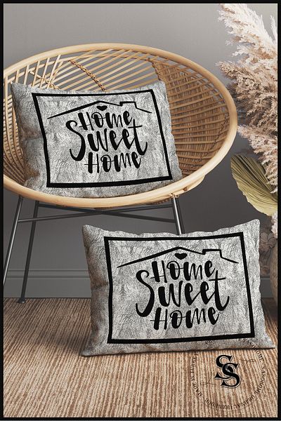 SasoHome Husa de perna cu litere - Home Sweet Home - Husa de perna cu imprimeu digital cu litere decorative