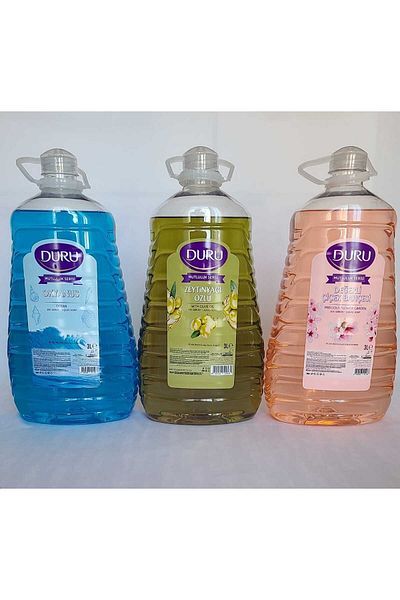 Duru Happiness Series Set of 3 X 3 Litres / Precious Flowers-Olive Oil-Ocean