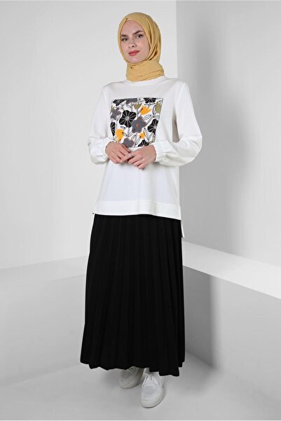 Alvina 43723 Set de trening model cu fustă și pliuri imprimate