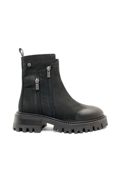 Hammer Jack 102-24675-Z irene Boty z pravé kůže Dámské boty ČERNÁ-NUBUK