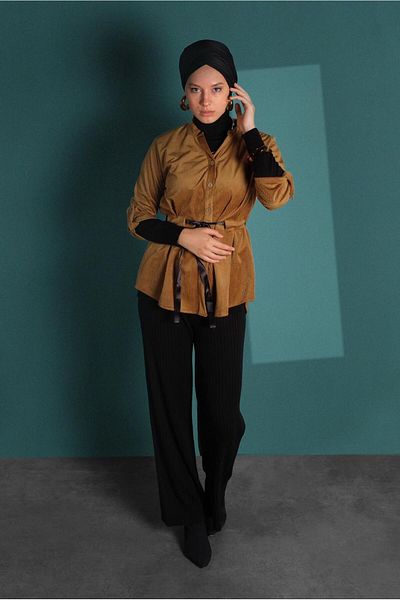 TRENDTESETTÜR Γυναικείο καφέ (K.CAMEL) Corduroy Jacket 3113
