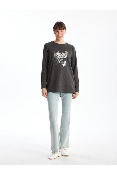 LC Waikiki Lcwaikiki Basic Crew Neck Printed Women's T-Shirt